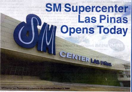 SM Supercenter Las Pinas今天开业 - SM购物中心（中国）